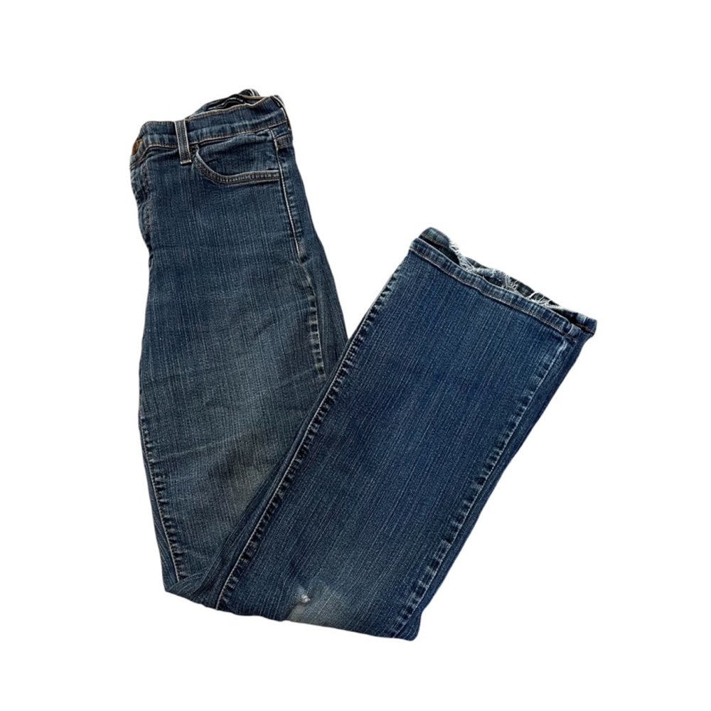 NYDJ High Rise Wide Leg Stretch Stone Wash Casual Denim Jean 10